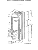FRESH FOOD DOOR Diagram and Parts List for TFX27PRXBBB  General Electric Refrigerator