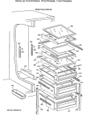 FRESH FOOD SHELVES Diagram and Parts List for TFX27PRXBBB  General Electric Refrigerator