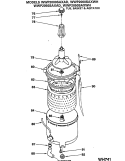 TUB, BASKET & AGITATOR Diagram and Parts List for WWP2000SAXAD  General Electric Washer