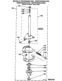 BRAKE & DRIVE TUBE ASM. Diagram and Parts List for WWP2000SAXAD  General Electric Washer