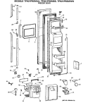 FREEZER DOOR Diagram and Parts List for TPH21PRSMAA  General Electric Refrigerator