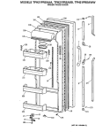 FRESH FOOD DOOR Diagram and Parts List for TPH21PRSAAA  General Electric Refrigerator