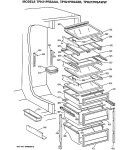 Section Diagram and Parts List for TPH21PRSAAA  General Electric Refrigerator