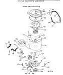 WASHER - TUBS, HOSES & MOTOR Diagram and Parts List for WSM2700REW  General Electric Washer Dryer Combo