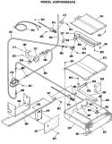 Section Diagram and Parts List for JGSP40AES2AG  General Electric Range