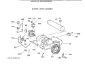 BLOWER & DRIVE ASSEMBLY Diagram and Parts List for DDC4500SHM  General Electric Dryer