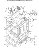 BODY PARTS Diagram and Parts List for JGBP26GEV4AD  General Electric Range