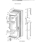 FRESH FOOD DOOR Diagram and Parts List for TFG22PRXBWW  General Electric Refrigerator
