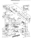 FREEZER SECTION Diagram and Parts List for TFG22PRXBWW  General Electric Refrigerator