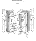 DOORS Diagram and Parts List for TFG24PAXBWW  General Electric Refrigerator