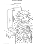 FRESH FOOD SHELVES Diagram and Parts List for TFG24PAXBWW  General Electric Refrigerator