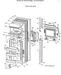 FRESH FOOD DOOR Diagram and Parts List for TFG27PFXBBB  General Electric Refrigerator
