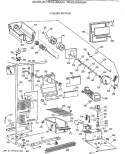 FREEZER SECTION Diagram and Parts List for TFH22JRXAAA  General Electric Refrigerator