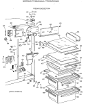 FRESH FOOD SECTION Diagram and Parts List for TFH22JRXAAA  General Electric Refrigerator