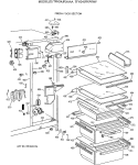FRESH FOOD SECTION Diagram and Parts List for TFH24JRXAAA  General Electric Refrigerator