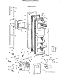 FREEZER DOOR Diagram and Parts List for TFK22PRXBAA  General Electric Refrigerator