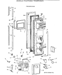 FREEZER DOOR Diagram and Parts List for TFK24PRXBAA  General Electric Refrigerator