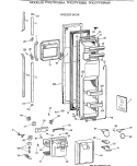 FREEZER DOOR Diagram and Parts List for TFK27PFXBBB  General Electric Refrigerator