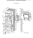FRESH FOOD DOOR Diagram and Parts List for TFK27PFXBBB  General Electric Refrigerator