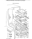 FRESH FOOD SHELVES Diagram and Parts List for TFK27PFXBBB  General Electric Refrigerator