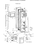 FREEZER DOOR Diagram and Parts List for TFT22PRXBAA  General Electric Refrigerator