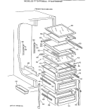FRESH FOOD SHELVES Diagram and Parts List for TFT24PRXBAA  General Electric Refrigerator