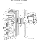 FRESH FOOD DOOR Diagram and Parts List for TFT27PFXBWW  General Electric Refrigerator