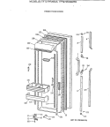 FRESH FOOD DOOR Diagram and Parts List for TFT27PRXBAA  General Electric Refrigerator