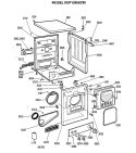 Section Diagram and Parts List for DDP1380SCM  General Electric Dryer