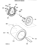 Section Diagram and Parts List for DDP1380SCM  General Electric Dryer