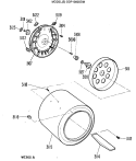 Section Diagram and Parts List for DDP1380SDM  General Electric Dryer