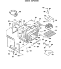 Section Diagram and Parts List for JDP39WR1  General Electric Range