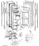 Part Location Diagram of WR78X8085 GE FF O.DR W/TRIM White