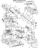 FREEZER SECTION Diagram and Parts List for TFX22RLE  General Electric Refrigerator