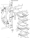 FRESH FOOD SECTION Diagram and Parts List for TFX22RLE  General Electric Refrigerator