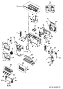 Section Diagram and Parts List for AZ21E15D2CV3  General Electric Air Conditioner