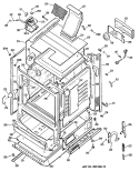 Section Diagram and Parts List for JGBP29GES3  General Electric Range