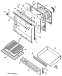 Section Diagram and Parts List for JGBP29GES3  General Electric Range
