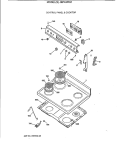 CONTROL PANEL & COOKTOP Diagram and Parts List for JBP24DW1  General Electric Range