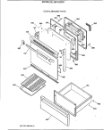 DOOR & DRAWER PARTS Diagram and Parts List for JBP24DW1  General Electric Range