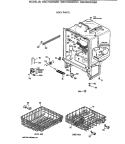 BODY PARTS Diagram and Parts List for GSC700X03WH  General Electric Dishwasher