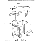 CABINET Diagram and Parts List for GSC700X03WH  General Electric Dishwasher