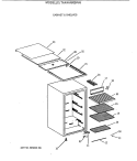 CABINET & SHELVES Diagram and Parts List for TAX4ANXBWN  General Electric Refrigerator
