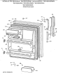 FRESH FOOD DOOR Diagram and Parts List for TBX18DAXKRWW  General Electric Refrigerator