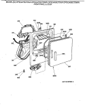 FRONT PANEL & DOOR Diagram and Parts List for DPXQ473GT0WW  General Electric Dryer