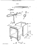 CABINET Diagram and Parts List for GSC1200X04  General Electric Dishwasher