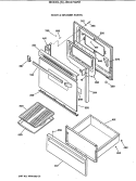 DOOR & DRAWER PARTS Diagram and Parts List for JBC27GW1  General Electric Range