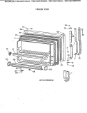 FREEZER DOOR Diagram and Parts List for TBX19DIYARAA  General Electric Refrigerator