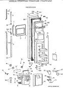 FREEZER DOOR Diagram and Parts List for TPX24PRYABB  General Electric Refrigerator