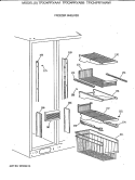 FREEZER SHELVES Diagram and Parts List for TPX24PRYABB  General Electric Refrigerator